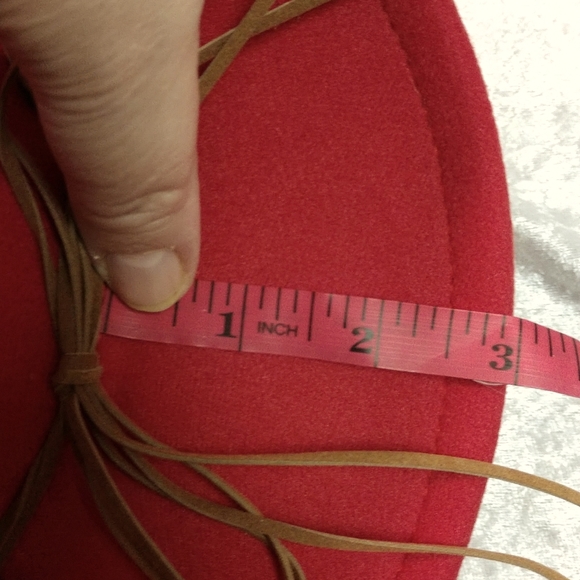 Western Southern Red Cowboy Hat Turquoise Tassels Pendants Fringe Accent Boho - Picture 14 of 17